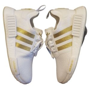 Adidas NMD R1 Women's Athletic Sneakers White/Gold